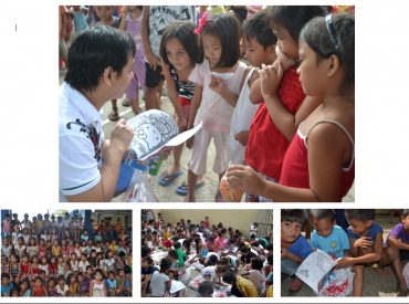 Mr. Rollie Luy, Guidance Officer of MMC- CAST heads the psycho-social activity for 200 children