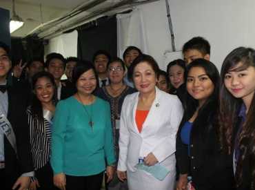 Hon. Leah S. Paquiz with  Level Coordinator Ms Aleli R. Cheng RN, MAN and Leadership and Management Lecturer Ms. Amparo T. Miguel RN, MAN